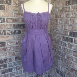 BCBGeneration Spaghetti Strap Pleated Dress 8
